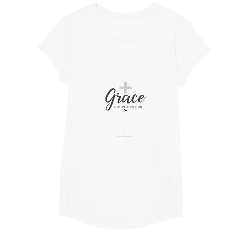 Gnade statt Perfektion Christliche Männer Glaube Inspirierend T-Shirt, Girls, Weiß, XS Gnade statt Perfektion Christliche Männer Glaube Inspirierend T-Shirt, Girls, Weiß, XS von Generic
