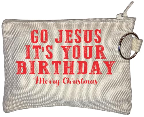 Go Jesus It's Your Birthday Merry Christmas Funny Kleine Geldbörse mit Geldbörse Beige One Size von Generic