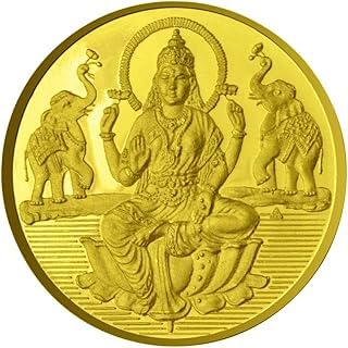 Goddess Lakshmi Coin In Pure Silver 99.9 Religious Coin (Gold Plated) (150 Grams) von Generic