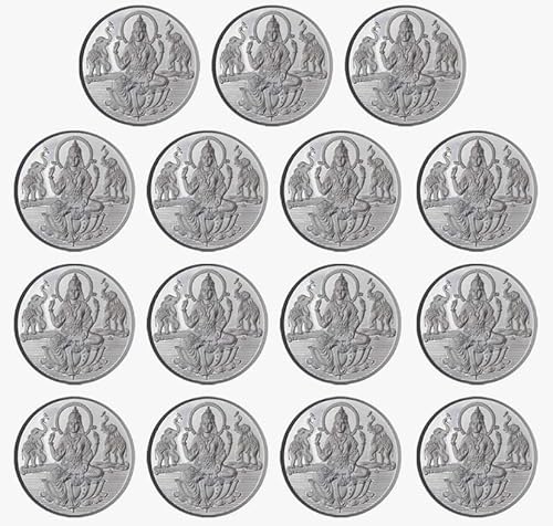 Goddess Laxmi Coin In Pure Silver 99.9 Religious Coin 5 Grams (Set of Coins) (15 PCS) von Generic