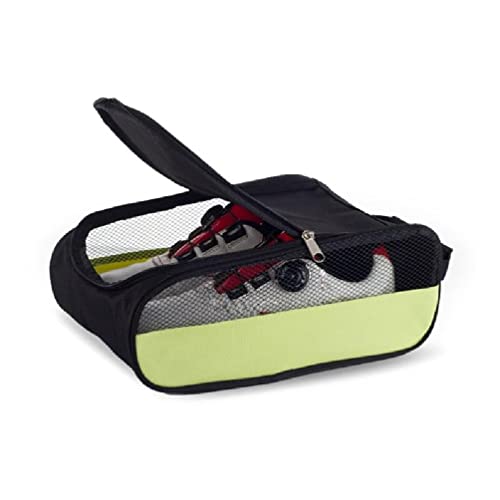 Golf Schuhe Reißverschluss Taschen Tragbare Sportschuhe Organizer Lagerung Reise Schuhe Golf Zubehör für Männer Frauen, Dunkelgrün, side two piece von Generic