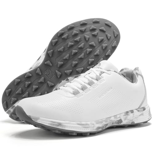 Golfschuhe Für Weibliche rutschfeste Outdoor-Golferinnen Spikless Trainingsschuhe Bequeme Sport-Sneaker Zum Golfen,Grau,37 EU von Generic