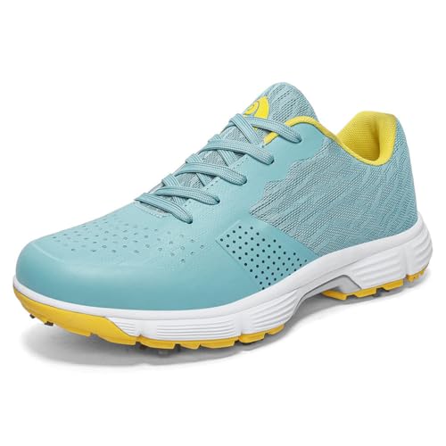 Golfschuhe Zum Schnüren Für Herren, Outdoor-Wanderschuhe Bequeme Leichte Golf-Fitness-Sneaker Für Den Kurs Mit Spikes,Light Blue,45 EU Golfschuhe Zum Schnüren Für Herren, Outdoor-Wanderschuhe Bequeme Leichte Golf-Fitness-Sneaker Für Den Kurs Mit Spikes,Light Blue,45 EU von Generic