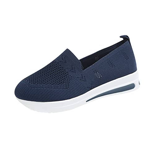 Golfschuhe für Damen, atmungsaktiv, leicht, Tennisschuhe, viskoelastischer Schaumstoff, verstärkte Zehen- und Fersenpolster, Marineblau, 41 EU von Generic