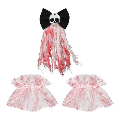 Goth Halloween-Haarflosse, blutige Krallen für Mädchen, 3 Stück, Gothic-Brautschmuck und Tot-Kostüm-Armbänder für das Thema Event Event von Generic