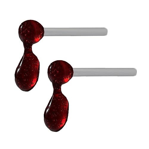 Goth Punk Style Halloween Ohrstecker Harz Tropfen Blut Anhänger Ohrringe Schmuck von Generic