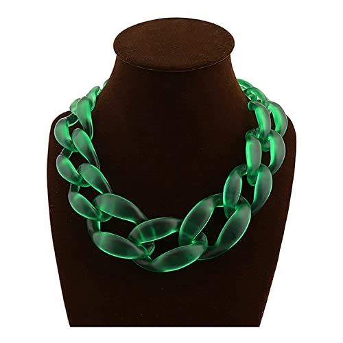 Goth Übertrieben Mix Farbe Chunky Kette Halsketten Für Frauen Acryl Mode Schmuck von Generic