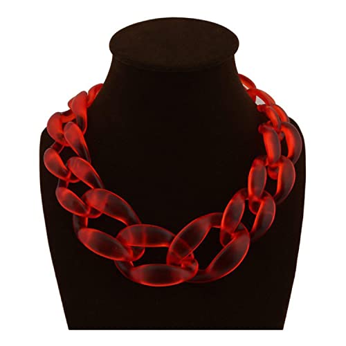 Goth Übertrieben Mix Farbe Chunky Kette Halsketten Für Frauen Acryl Mode Schmuck von Generic