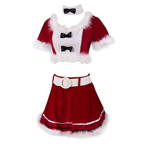 Gothic-Kleid Mittel Damen-Weihnachtsrock passt zu sexy Kleidern (Red, M) von Generic