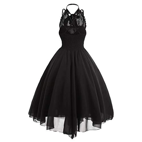 Gothic Kleidung Damen Ärmellos Gothic Spitzenkleid 80er Jahre Fasching Korsett Halfter Spitze Swing Cocktail Gothic Kleidung Damen Ärmellos Gothic Spitzenkleid 80er Jahre Fasching Korsett Halfter Spitze Swing Cocktail von Generic
