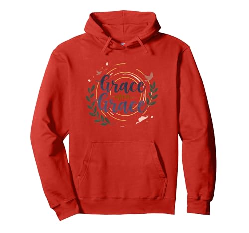 Grace on Grace Christliche Frauen — inspirierender Glaube Pullover Hoodie, Unisex für Erwachsene, Rot, XXL von Generic