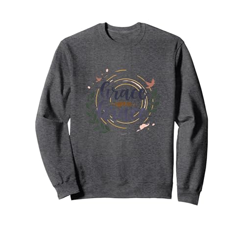 Grace on Grace Christliche Frauen — inspirierender Glaube Sweatshirt, Unisex für Erwachsene, Anthrazit Meliert, S von Generic