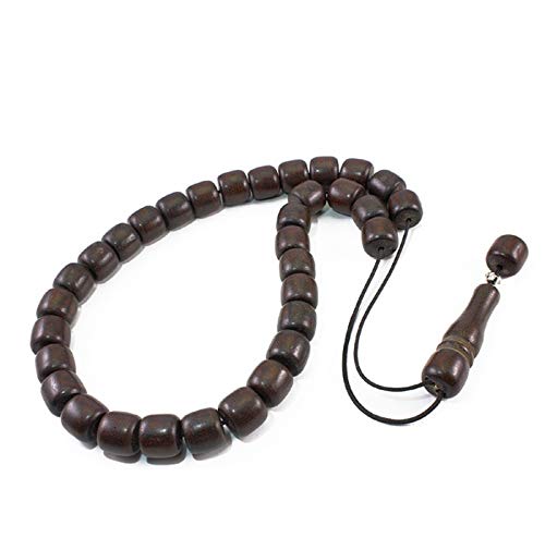 Generic 34er Ovale Ebenholz Komboloi-Sorgenperlen, Schwarz von Generic