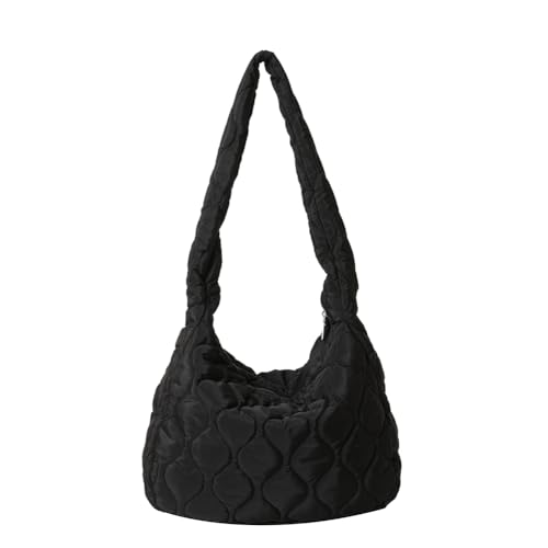 Große, bauschige Damen-Handtasche, vielseitige Daunen-Unterarmtasche, lässige Hobo-Tasche mit Reißverschluss, leichte, weiche Reise- und Einkaufstasche von Generic