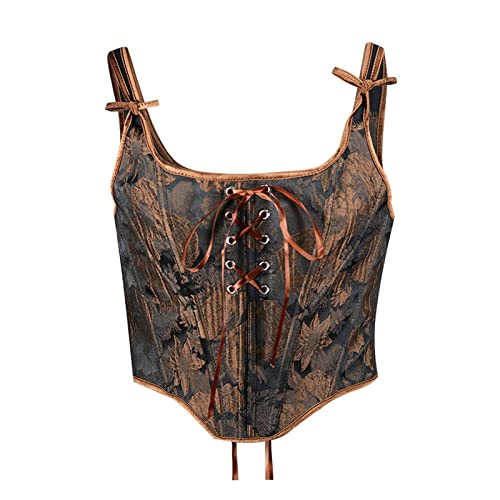 Große Größen Bauchkorsett Damen Bustier Korsett Korsett Jacquard Floral Mittelalter Bauchweg Corset Top Damen Corset Tops Y2K Bandeau Korsett Oberteile Frauen Satin Korsett Clubwear Mie von Generic