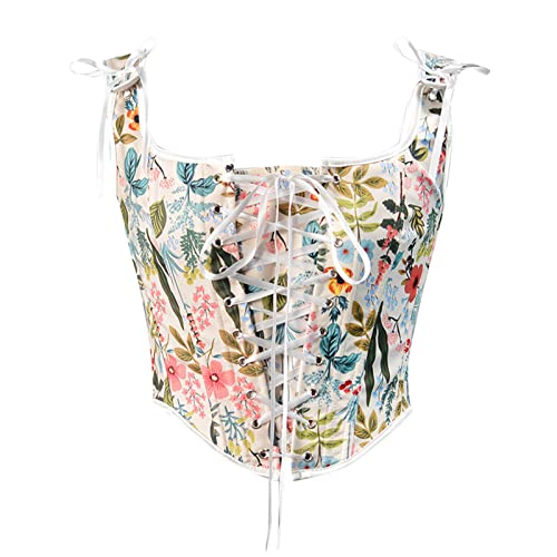 Große Größen Bauchkorsett Damen Bustier Korsett Korsett Jacquard Floral Mittelalter Bauchweg Corset Top Damen Corset Tops Y2K Bandeau Korsett Oberteile Frauen Satin Korsett Clubwear Mie von Generic