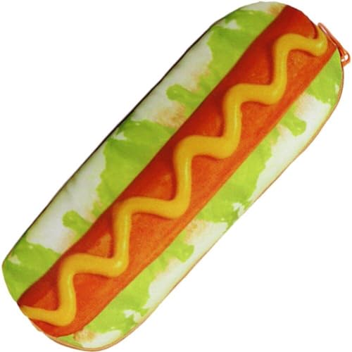 Große Kapazität Hot Dog Federmäppchen Simulieren Hot Dog Stift Tasche Plüsch Hot Dog Bleistift Tasche Lagerung Tasche Schule Liefert von Generic