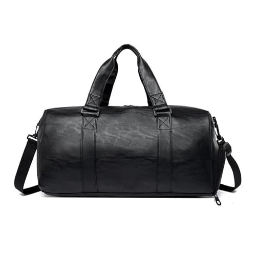 Große Kapazität Reise Umhängetasche Männer Frauen Weiche Leder Handtasche Sport Fitness Tasche Diamant Muster Polyester Futter Neutral Min(PU travel Bag Matte Black) von Generic