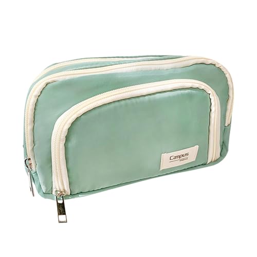 Großer Briefpapierbeutel - School Bleistift Organizer, Multifunktionstasche | Make -up -Speicherhalter, 3 Fachkoffer, langlebige Beutel für Marker -Pens -Radiergummis, Zubehör für Schülerversorgungen von Generic