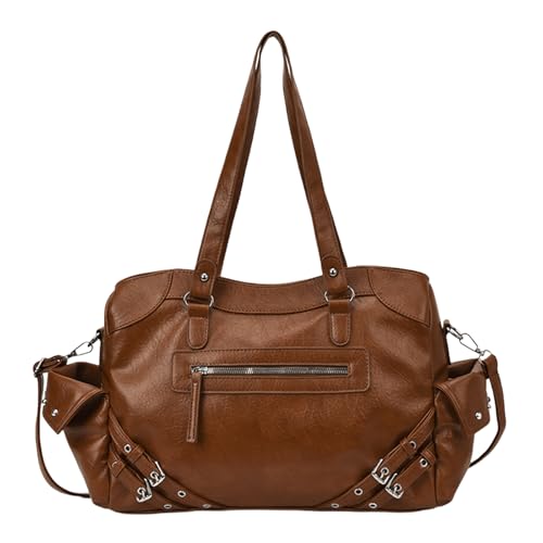 Großkapazität Crossbody Bag for Frauen mit Reißverschluss for die Arbeit täglich (braun) von Generic