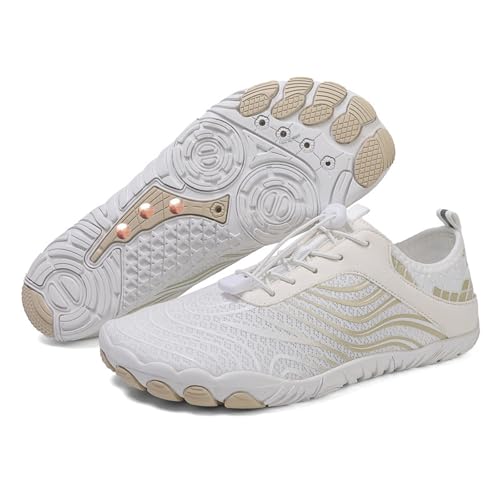 Grounding Shoes with Copper Hiking Barefoot Shoes for Men and Women Walking Trail Running Outdoor Activitie Orthopedic Waterproof Non Slip Comfort Fitness Beach(Apricot A,36 EU) von Generic
