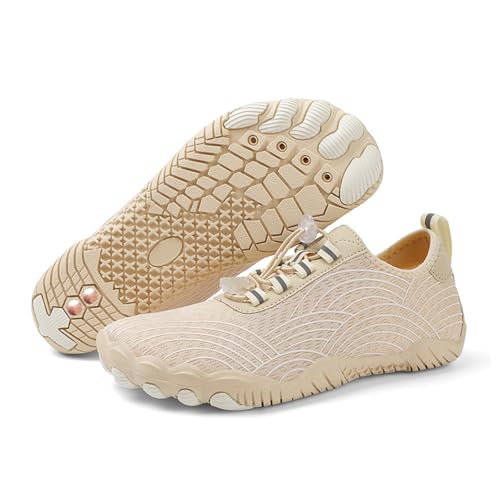 Grounding Shoes with Copper Hiking Barefoot Shoes for Men and Women Walking Trail Running Outdoor Activitie Orthopedic Waterproof Non Slip Comfort Fitness Beach(Apricot B,39 EU) von Generic