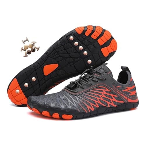 Grounding Shoes with Copper Hiking Barefoot Shoes for Men and Women Waterproof Non Slip Comfort Fitness Beach Orthopedic Walking Trail Running Outdoor Activitie(Orange,35 EU) von Generic