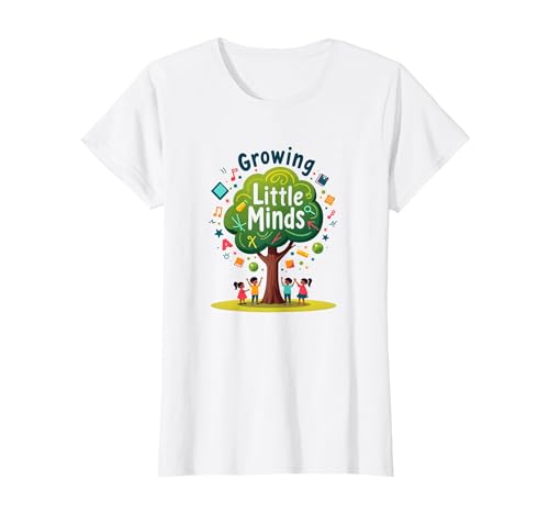 Growing Little Minds: Bildungsbaum für Kinder T-Shirt, Damen, Weiß, XS Growing Little Minds: Bildungsbaum für Kinder T-Shirt, Damen, Weiß, XS von Generic