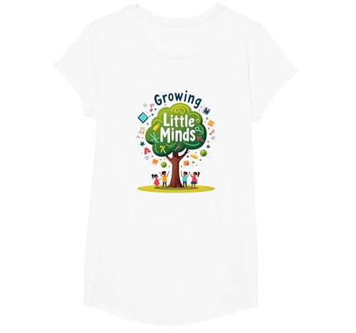 Growing Little Minds: Bildungsbaum für Kinder T-Shirt, Girls, Weiß, XS Growing Little Minds: Bildungsbaum für Kinder T-Shirt, Girls, Weiß, XS von Generic
