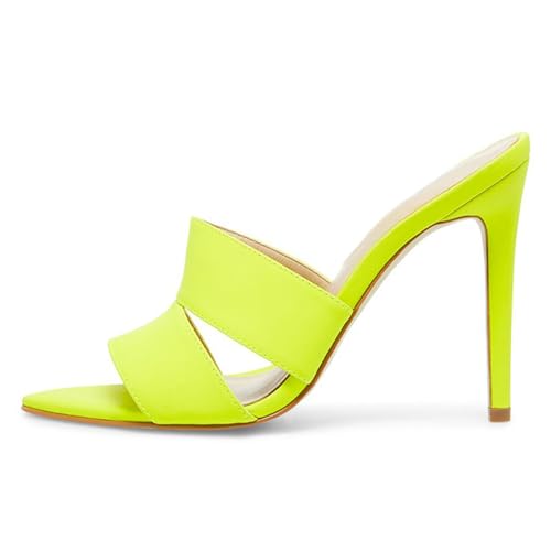Grün,36 EU,Pantoletten mit hohem Absatz für Damen, zum Hineinschlüpfen, offene Spitze Zehenpartie, Stiletto-Pumps, formelle Slingback-Pantoletten-Sandalen, Schuhe für Abendveranstaltungen Grün,36 EU,Pantoletten mit hohem Absatz für Damen, zum Hineinschlüpfen, offene Spitze Zehenpartie, Stiletto-Pumps, formelle Slingback-Pantoletten-Sandalen, Schuhe für Abendveranstaltungen von Generic