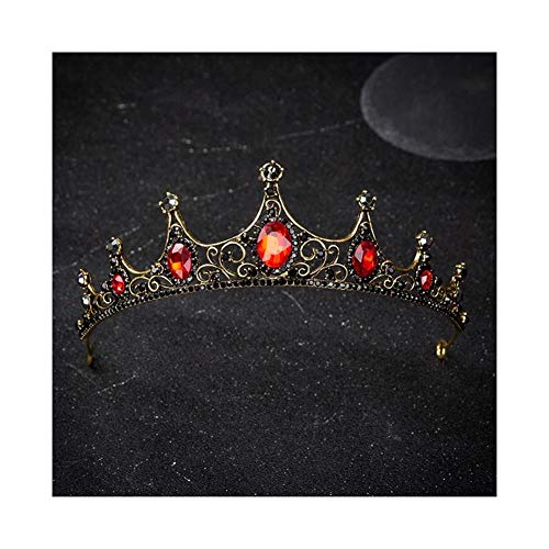 Grüne Kristallkrone Brauthaarschmuck für Hochzeit Quinceanera Diademe und Kronen Festzug Tiara Kopfschmuck von Generic