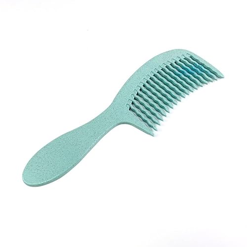 Grüner Kamm Mit Wellenzahn Für Mädchen, Haarstyling Kamm, Flach, Umweltfreundlicher Weizenstroh-Kamm von Generic