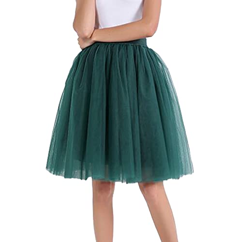 Grüner Tüllrock - Tüllrock Weiß KarnevalsKostüme Damen Festliche Kleider Für Frauen Rock Karneval Tüllrock Damen 80er Rockabilly Tanzkleid Prinzessin Tütü Röcke Damen Retro 80er Party Kostüm von Generic