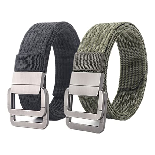 Gürtel Herren, Military Doppel D-Ring verstellbare Schnalle Nylon taktischer Gürtel, 2er-Pack Gürtel Herren, Military Doppel D-Ring verstellbare Schnalle Nylon taktischer Gürtel, 2er-Pack von Generic