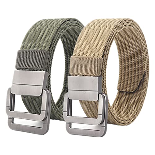 Gürtel Herren, Military Doppel D-Ring verstellbare Schnalle Nylon taktischer Gürtel, 2er-Pack Gürtel Herren, Military Doppel D-Ring verstellbare Schnalle Nylon taktischer Gürtel, 2er-Pack von Generic