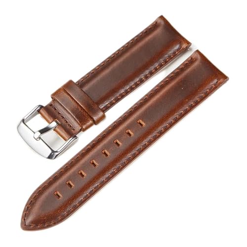Gürtel mit soliden Schnalle Echtes Leder-Uhrenband 18mm 20 mm 22 mm Schnellveröffentlichungs-Watch-Bänder (weiße Patch Fünfzüßige Stern 4,18 mm) von Generic