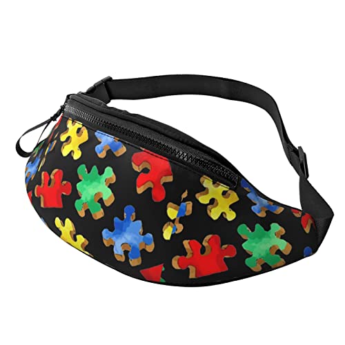 Gürteltasche Buntes Puzzle Zur Aufklärung Über Autismus, Sporttasche Mit Reißverschluss Damen Brustbeutel Multifunktionale Handytasche Tasche Für Spazieren Fitness Sport von Generic