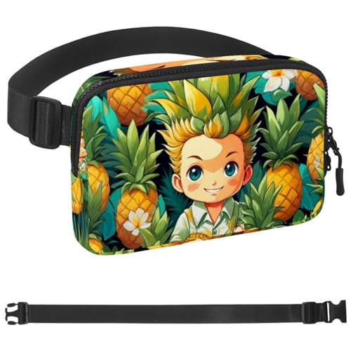 Gürteltasche für Damen und Herren, Sternenhimmel, Flamingo, Gürteltasche mit verstellbarem Riemen, modische Umhängetasche für Reisen, Outdoor, Laufen, Wandern, Mehrfarbig 06, 1.5x9.0x5.9in/4x23x15cm von Generic