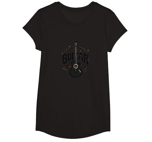 Guitar Melody Maker Rock Star Musiker Geschenk T-Shirt, Girls, Schwarz, S von Generic