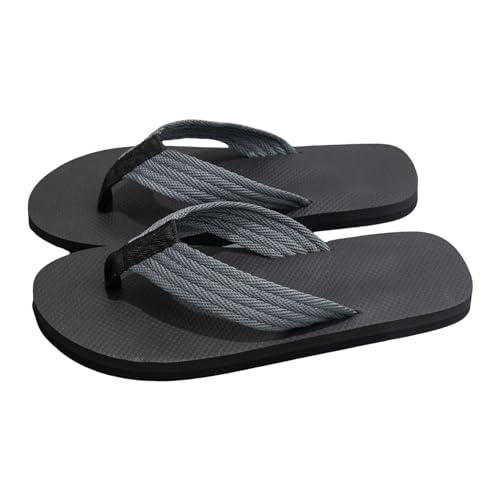 Gummipantoffeln Für Herren Strandschuhe, Flip Flops Schwarz Herren Modisch Badeschlappen Weich rutschfest Freizeitschuhe Aushöhlen Atmungsaktiv Trekkingschuhe Leichtgewichts Party-Sandalen von Generic