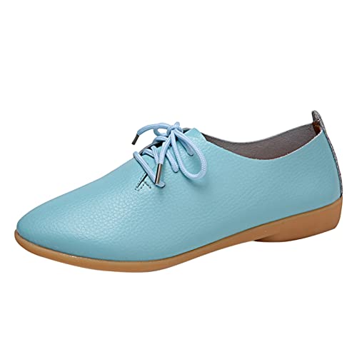 Gummischuhe Damen Weich Arbeitsschuhe Freizeitschuhe Damen Schwarz Modisch Flache Schuhe Bequem Abendschuhe Elegant Schnürschuhe Einfarbig Trekkingschuhe Vielseitig Business Schuhe Runder von Generic