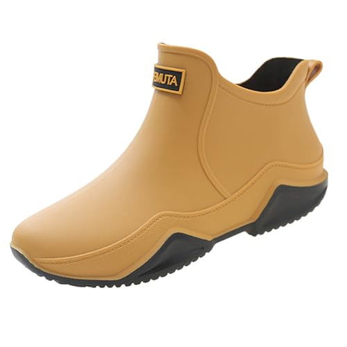 Gummistiefel,Regenstiefel für Männer und Frauen, warme und modische Regenstiefel für Frauen, Autowaschen, Küche, Outdoor, wasserdichte Schuhe von Generic