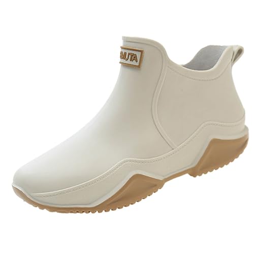 Gummistiefel,Regenstiefel für Männer und Frauen, warme und modische Regenstiefel für Frauen, Autowaschen, Küche, Outdoor, wasserdichte Schuhe von Generic