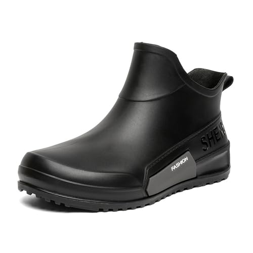 Gummistiefel Damen Halbhoch rutschfest Wasserdicht Regenstiefel Kurze Stiefel Atmungsaktive Gummistiefel Einfarbig Stiefeletten Sommerstiefeletten für Regen Schnee Outdoor von Generic