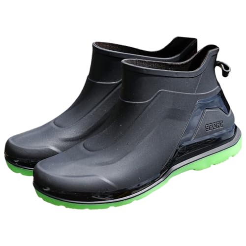 Gummistiefel Damen Herren Halbhoch Bequem Gummistiefel Wasserdicht Ankle Wellies Stiefeletten Strapazierfähig Gartenschuhe Bequem Arbeitsstiefel Robust wasserdichte Boots von Generic
