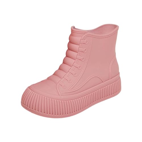 Gummistiefel Damen – Hohe Wasserdicht Gummistiefel Rain Boots Wasserdicht Stiefeletten Weiche Sohlen Hiking Flach Safety Regenstiefel Bequem Arbeitsstiefel Robust wasserdichte Boots Gummistiefel Damen – Hohe Wasserdicht Gummistiefel Rain Boots Wasserdicht Stiefeletten Weiche Sohlen Hiking Flach Safety Regenstiefel Bequem Arbeitsstiefel Robust wasserdichte Boots von Generic