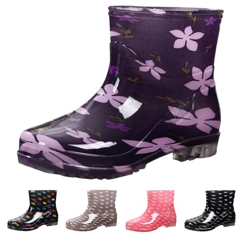 Gummistiefel Damen Kurz Regenstiefel Halbhoch Gartenschuhe Sommer Reitstiefeletten Regenschuhe Reitstiefel Stiefeletten Boots Gummistiefel Damen Kurz Regenstiefel Halbhoch Gartenschuhe Sommer Reitstiefeletten Regenschuhe Reitstiefel Stiefeletten Boots von Generic