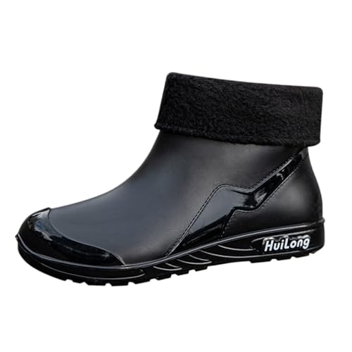 Gummistiefel Damen Kurz Rutschfest Wasserdicht - Regenstiefel Warm Gefüttert Wintersboots Thermo Anglerstiefel Leicht Arbeitsstiefel Anti-Rutsch Gartenschuhe Gummisohle Arbeitsschuhe von Generic