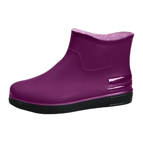 Gummistiefel Damen Regenstiefel Wasserdicht Gummistiefel Breite Füße Elastische Gartenschuhe Kurz Stiefeletten Regenschuhe wasserdichte Schuhe Kurz Gummischuhe von Generic