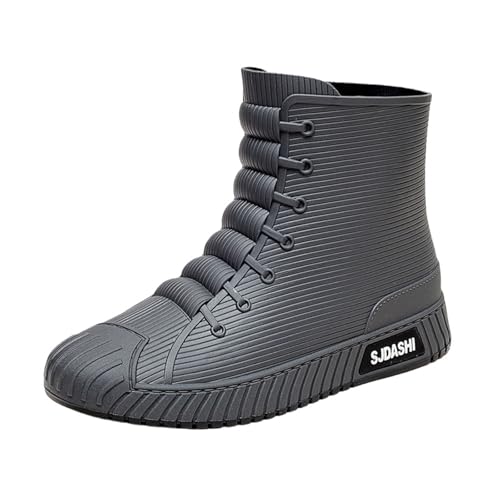 Gummistiefel Damen Wasserdicht Gummistiefel Damen Wasserdicht Weitschaft Chelsea Schwarz Leichte Regenschuhe Schwarz Barfuß Bunt rutschfest Halbhoch Outdoor von Generic